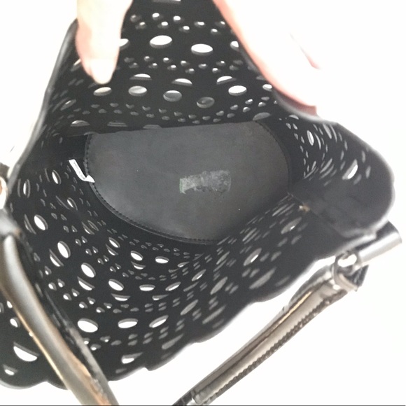 Faux Patent Leather Bucket Bag - Picture 4 of 8